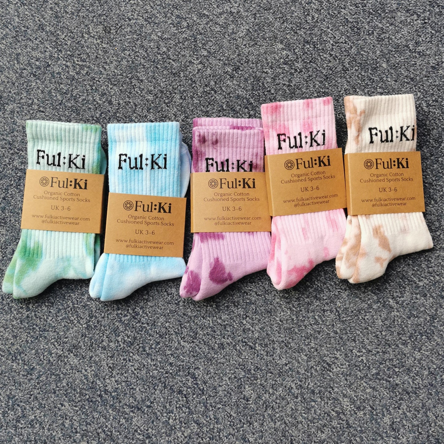 New Design Tie Dye Crew Socks - Size 3-6