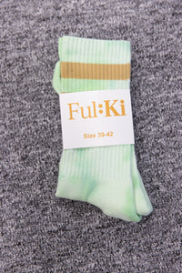Ful:Ki Activewear - Tie Dye Sports Socks - Green