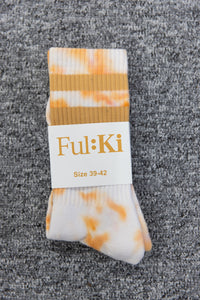 Ful:Ki Activewear - Tie Dye Sports Socks - Orange