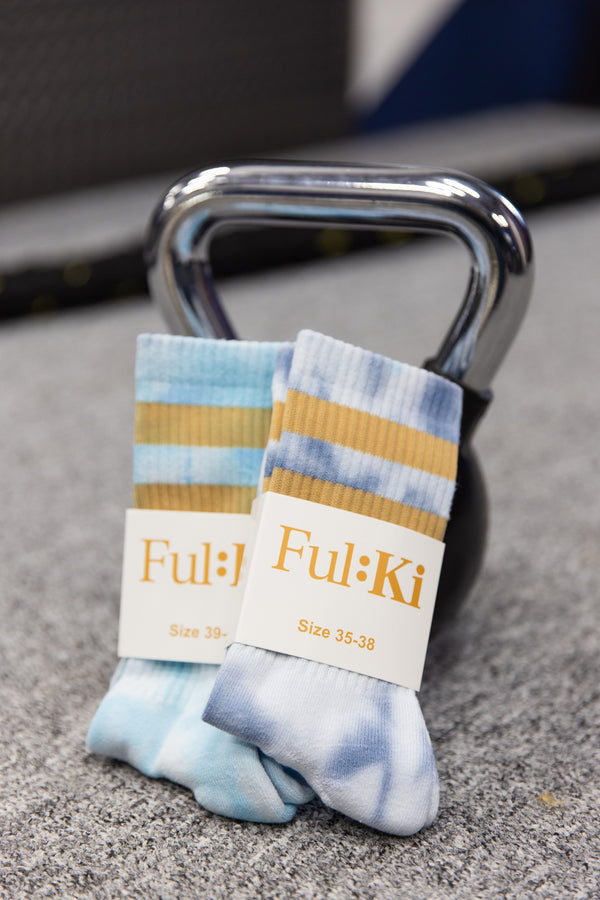 Ful:Ki Activewear - Tie Dye Sports Socks - Blue