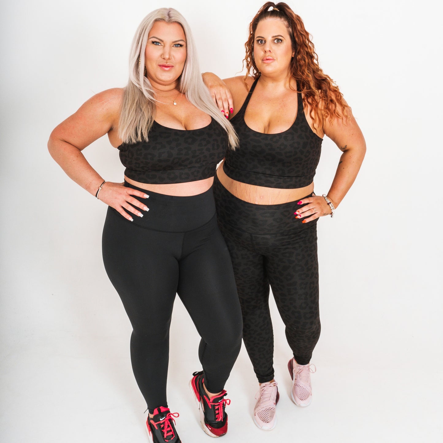 Cross Back Sports Bra - Leopard