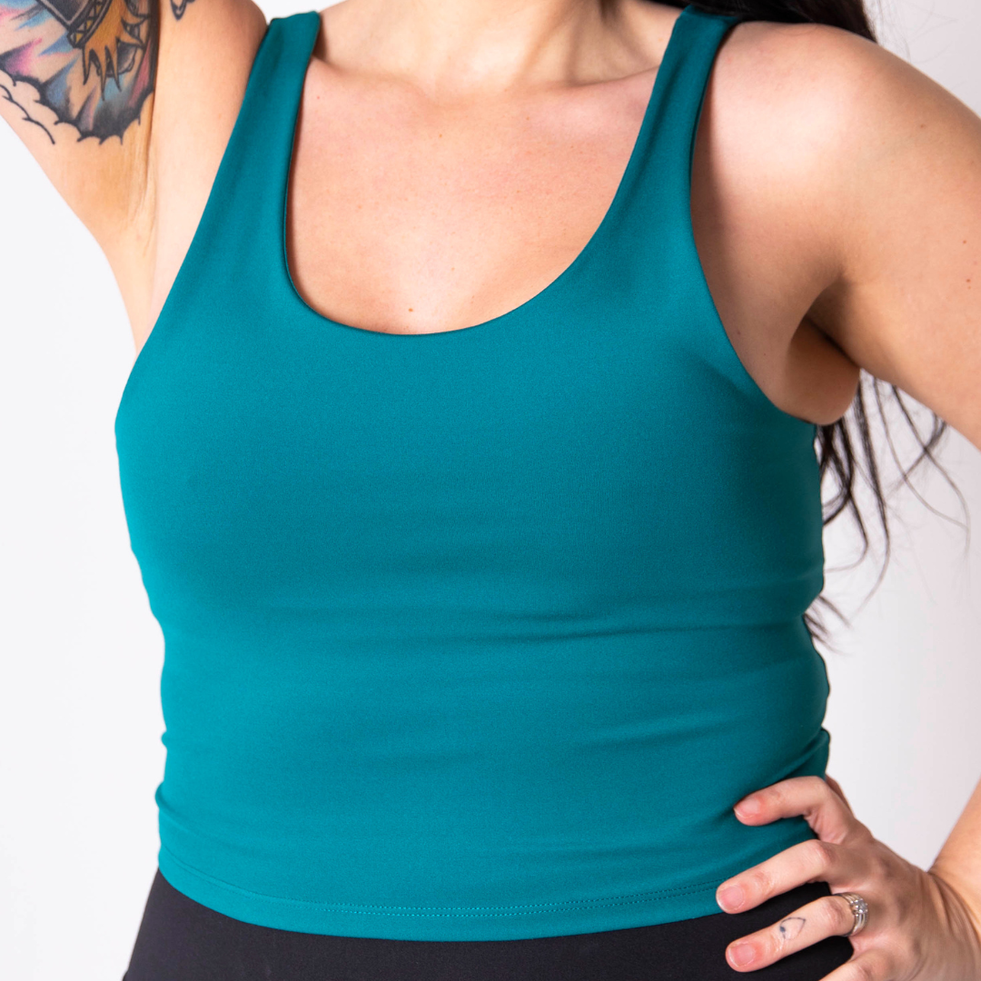 Scoop Back Tank - Green